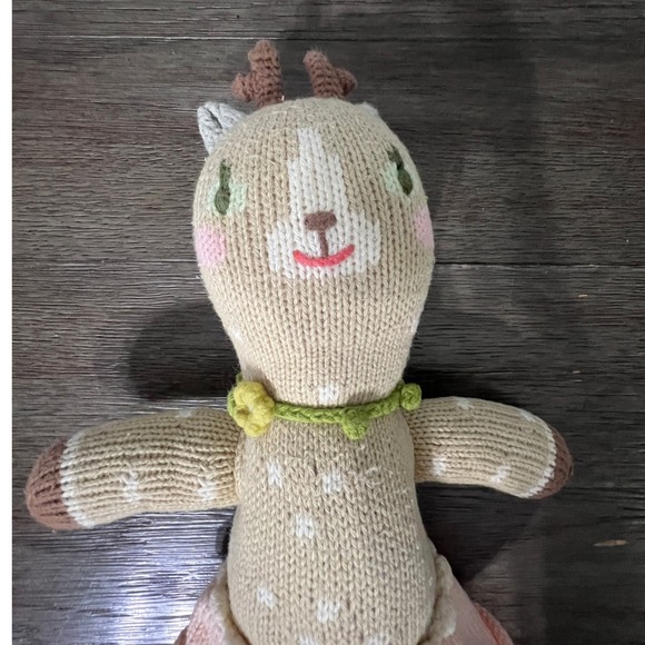 Blabla of Peru Hazel Deer Hand Knit Plush 14" Stuffed Animal Baby Toy - Picture 2 of 5